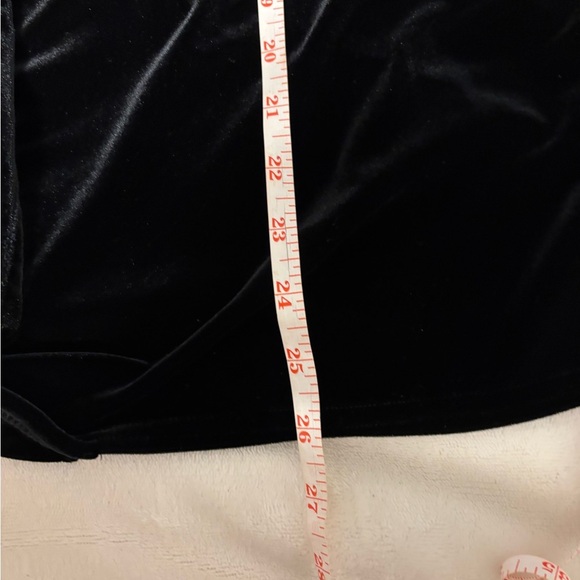 Women's Black Velvet Blouse - Picture 5 of 9